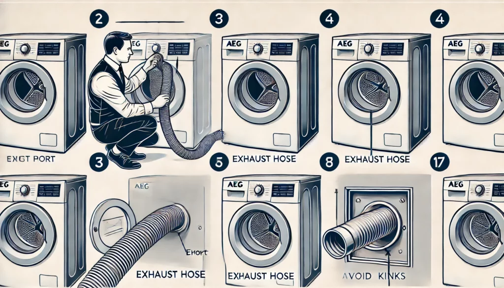 aeg droger afvoerslang aansluiten